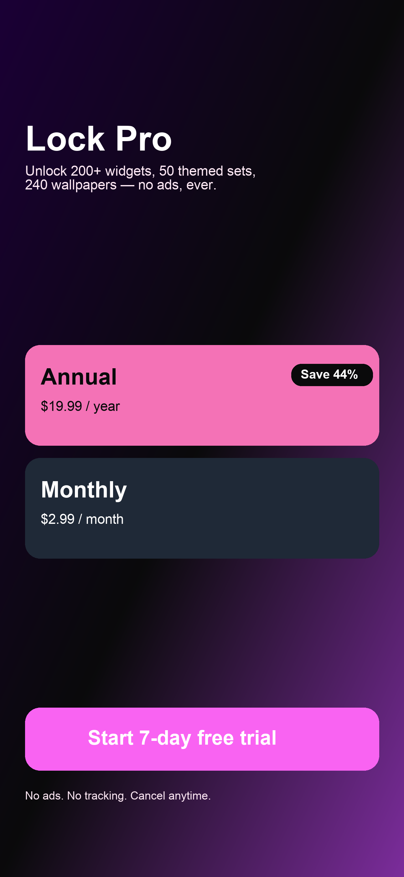 Pro subscription